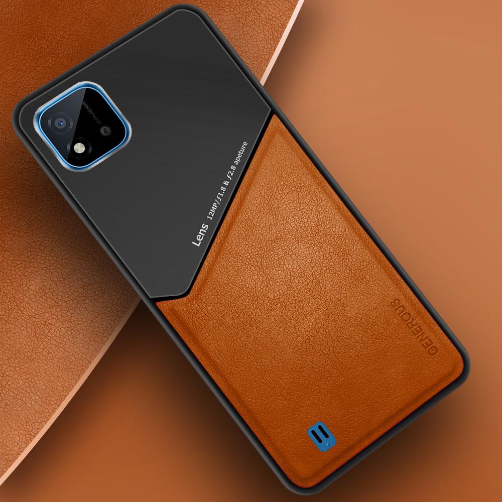 Комбинированный чехол Generous на Realme C11 (2021) Orange (24157-2C)