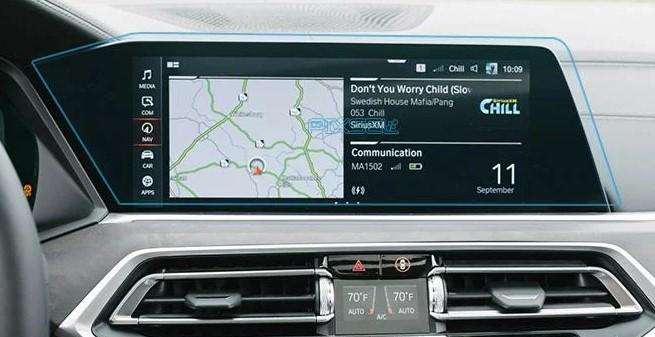 Защитное стекло Pixsel гибридное матовое на монитор BMW X7 17,4" 2019-2022 G07