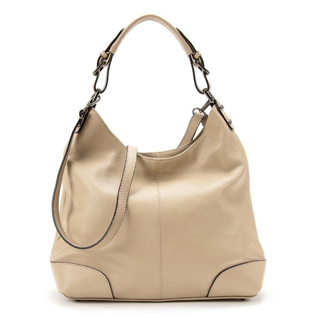 Женская сумка шопер Royal Bag F-IT-7621B из натуральной кожи Бежевый (6552)