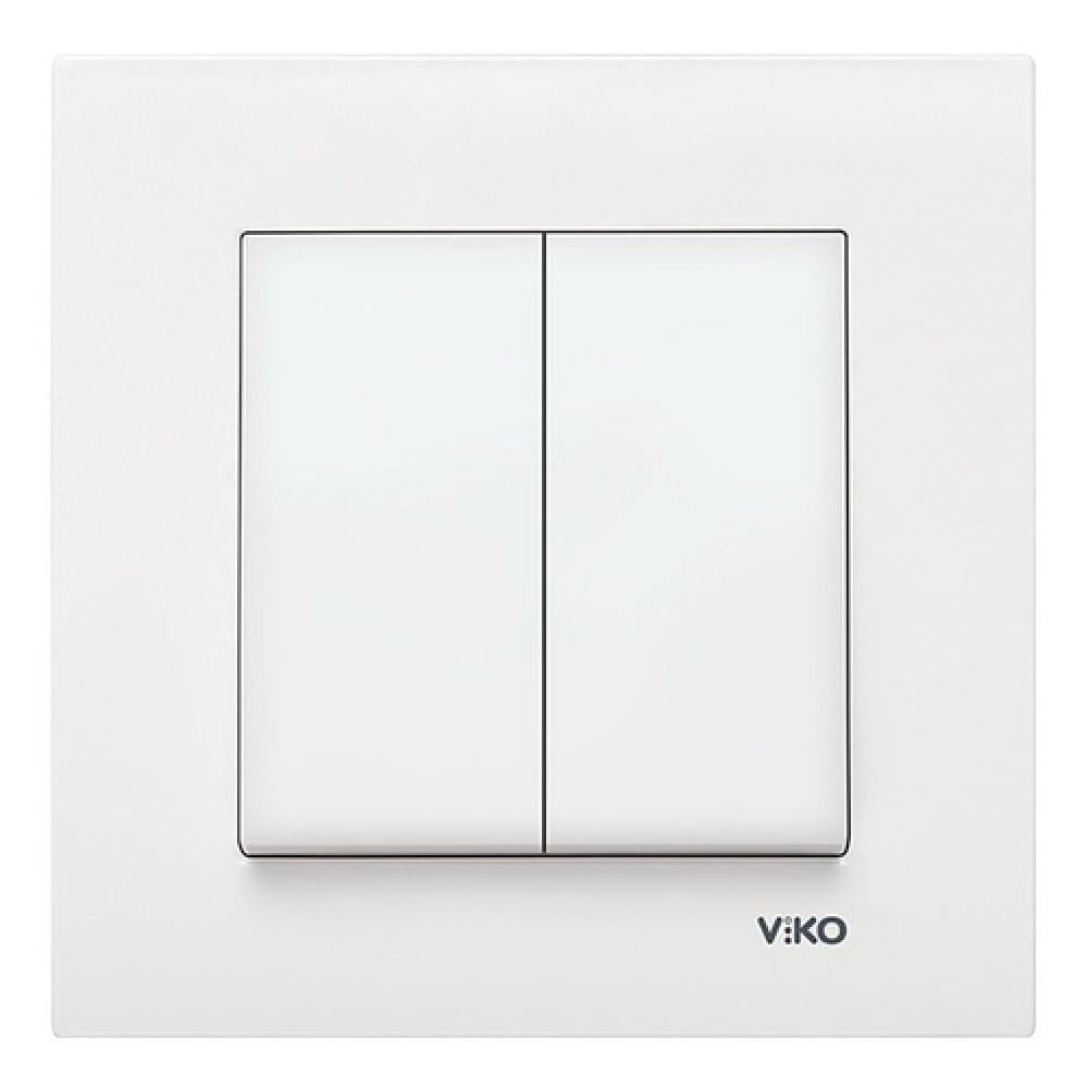 Выключатель Viko Karre двухклавишный Белый (21076-е)