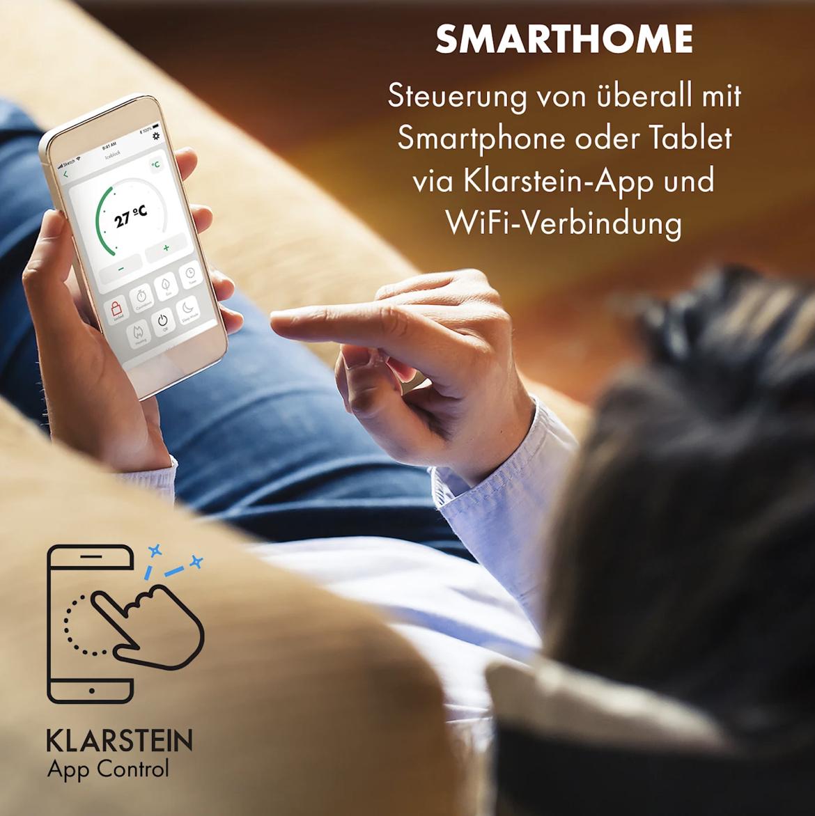 Кондиционер мобильный KLARSTEIN Iceblock Prosmart 12 12 000 BTU/3,5 кВт 59 м2 - фото 2 Кондиционер мобильный KLARSTEIN Iceblock Prosmart 12 12 000 BTU/3,5 кВт 59 м2 - фото 2