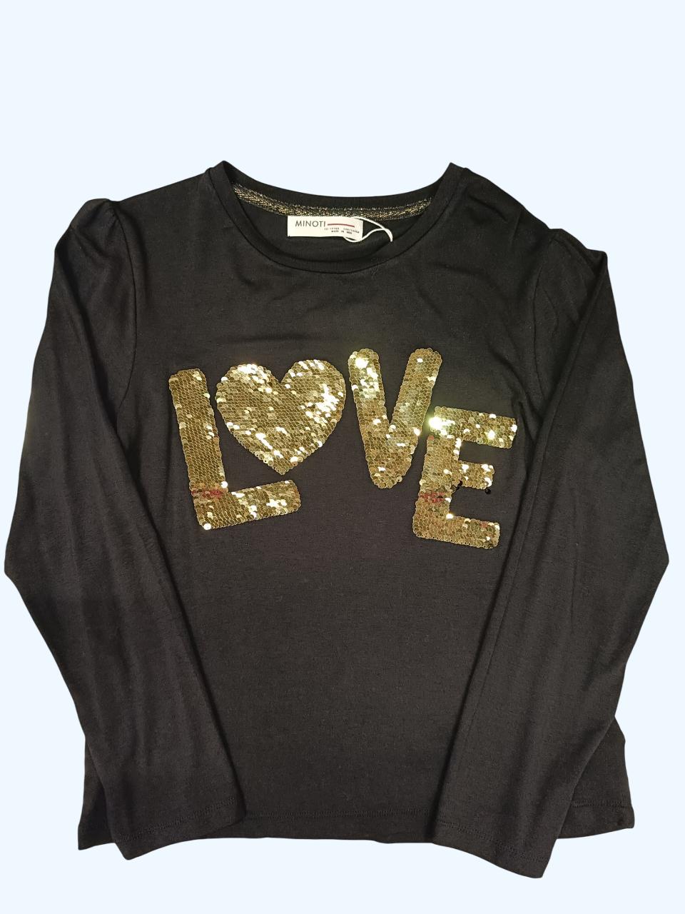 Кофта підліткова для дівчинки Minoti 158 см Чорний (0214)