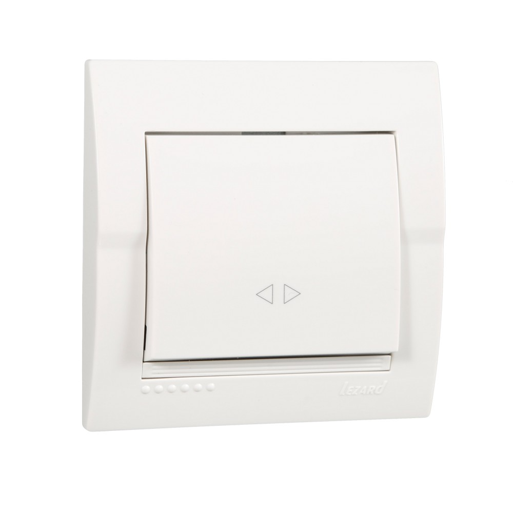 Выключатель Lezard Deriy 1-клавишный перекрестный Белый