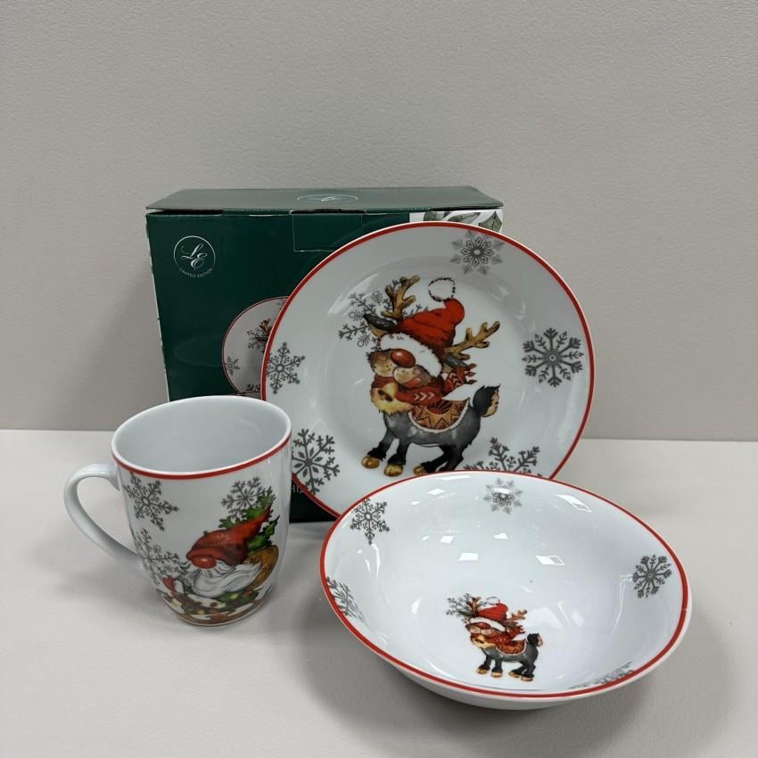 Набір дитячого посуду Limited Edition TRSC-HD5022 NY Fawn порцеляна 3 пр. (2815966029)