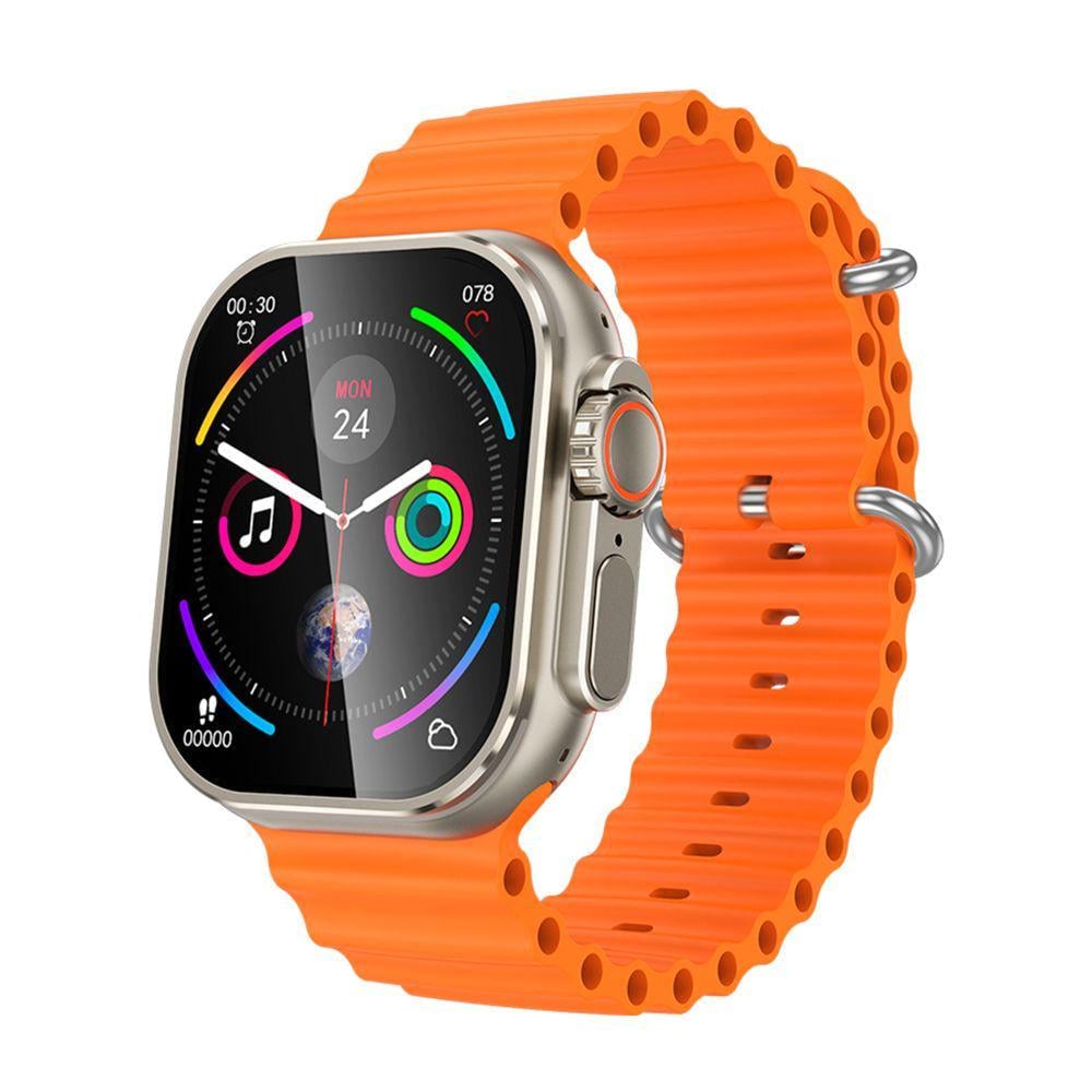 Смарт-часы-телефон Lemfo B33 с камерой GPS Wi-Fi SIM-карта два силиконовых ремешка Silver/Orange (18753)