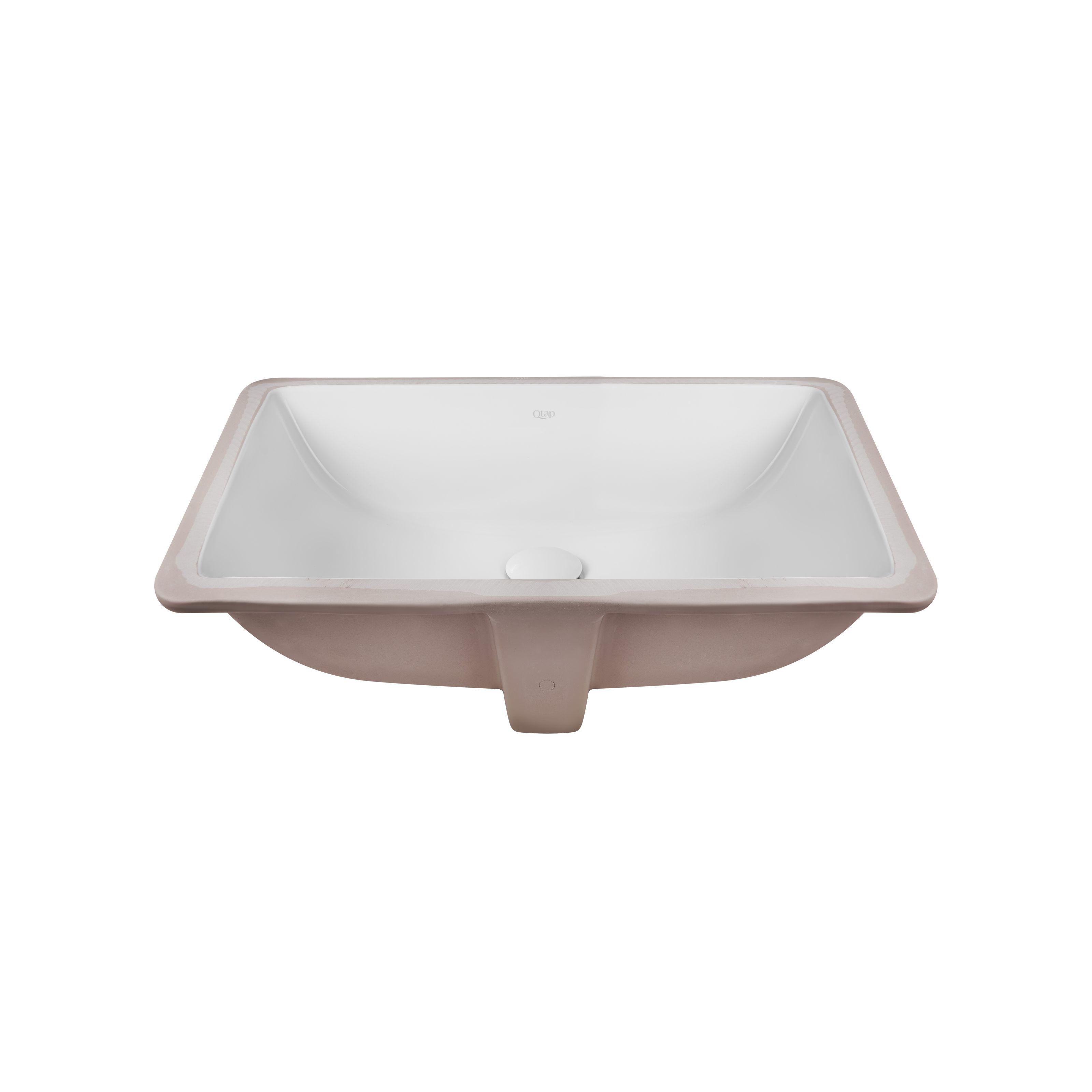 Умывальник врезной Q-tap Stork QT1511LU022W 560x410x190 мм Белый (115530)