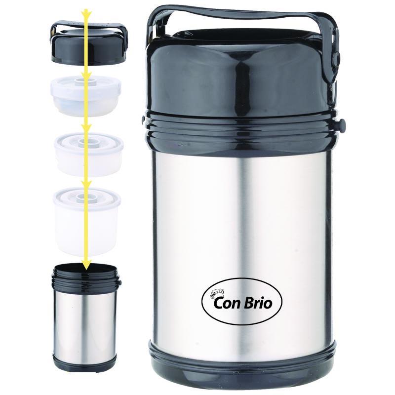 Термос харчовий Con Brio для їжі з нержавіючої сталі 2 л (CB-322) - фото 2 Термос харчовий Con Brio для їжі з нержавіючої сталі 2 л (CB-322) - фото 2