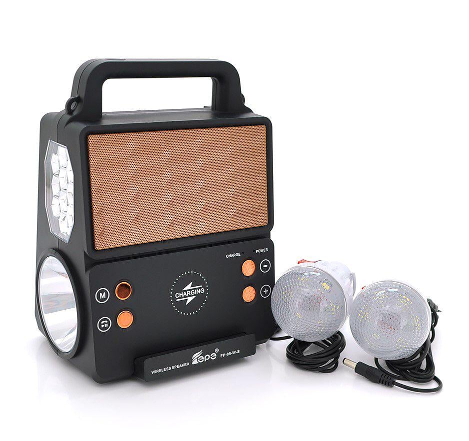 Зарядная станция-фонарь KENSA FP05 с солнечной панелью Bluetooth-колонка аккумулятор 220В