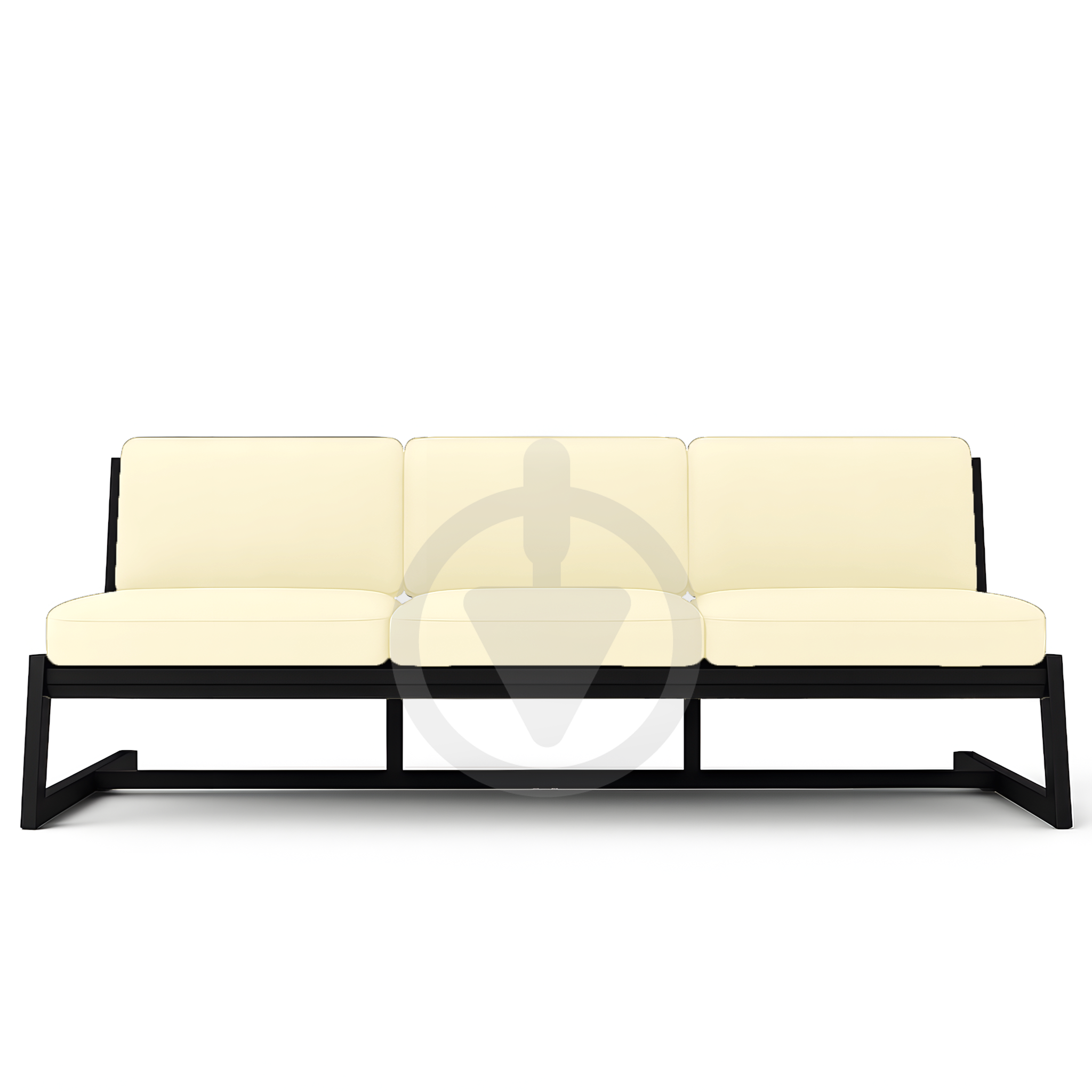 Диван металевий AVVS Атлас лофт велюр 206 см Бежевий - фото 2