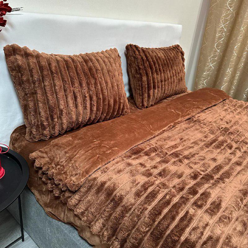 Комплект постільної білизни Шарпей мікрофібра наволочки 50х70 см 2 шт. Коричневий (29356767) - фото 2