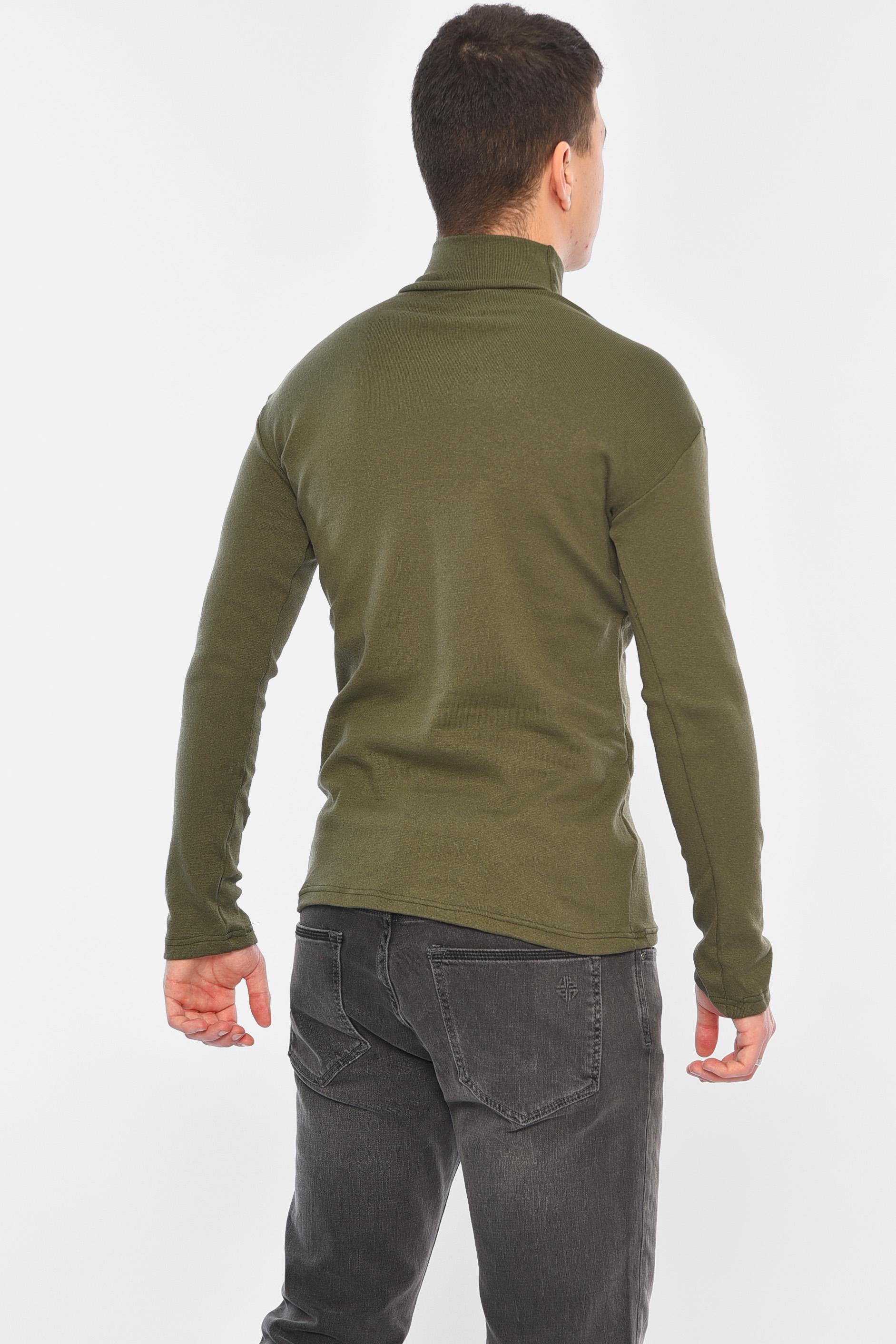 Гольф чоловічий на флісі L Темно-зелений (166676) - фото 3