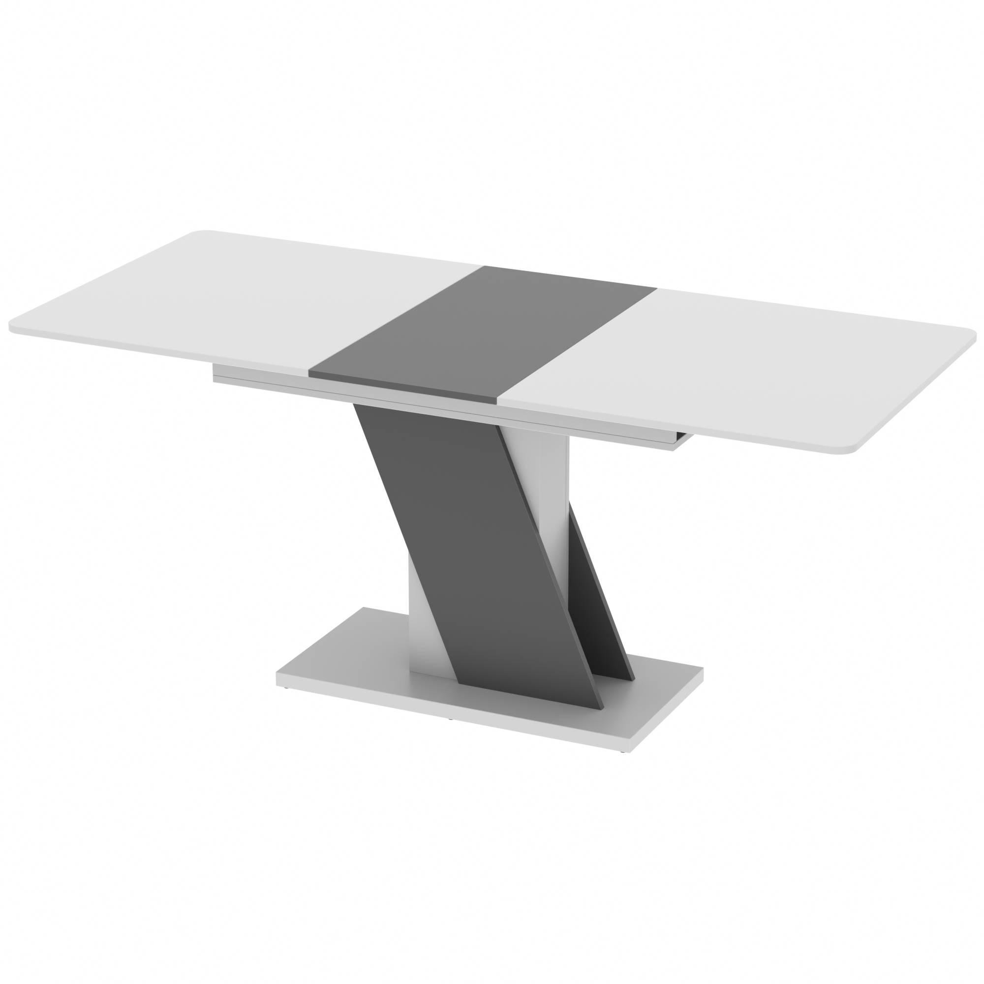 Стол раздвижной Неман ТЭЧ Белый/Графит (558832)