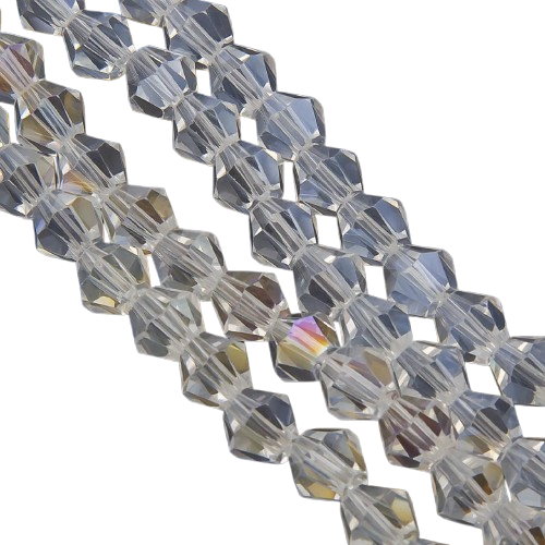 Бусины хрустальные АВ Биконус 8х8 мм 40 шт. (БИ0008к50) Бусины хрустальные АВ Биконус 8х8 мм 40 шт. (БИ0008к50)