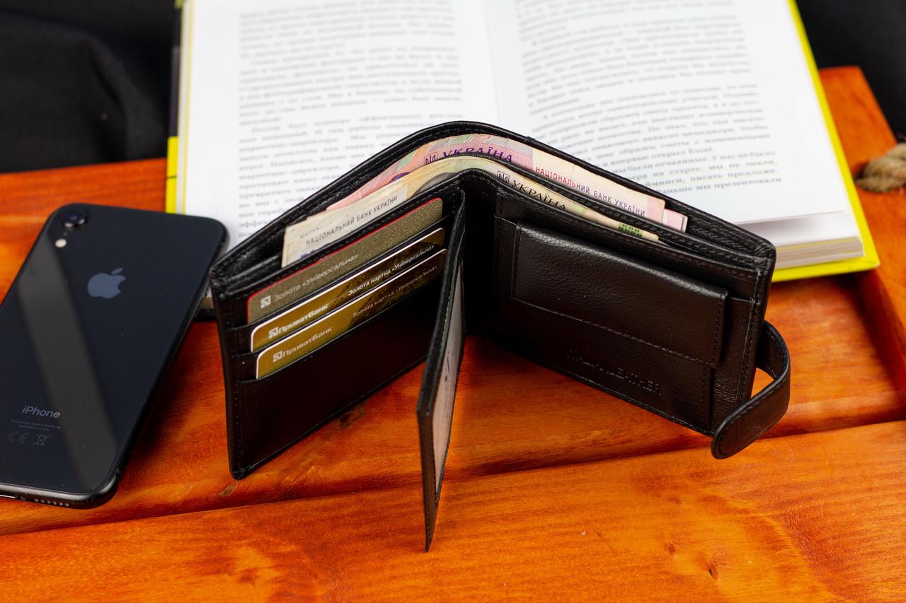 Портмоне мужское портмоне ST Leather из натуральной кожи с фиксацией Черный (ST103) - фото 9 Портмоне мужское портмоне ST Leather из натуральной кожи с фиксацией Черный (ST103) - фото 9