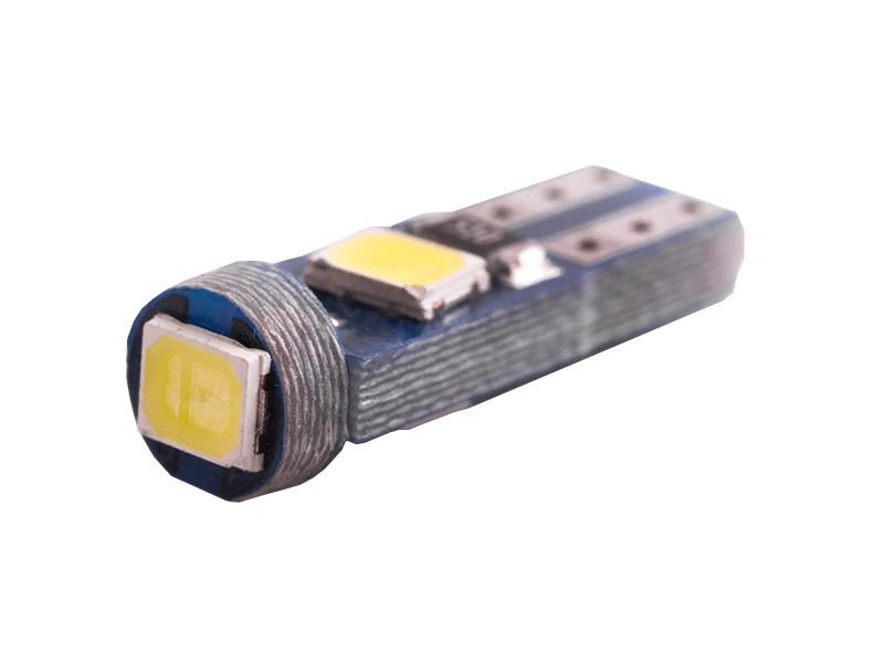 Автолампа светодиодная T5 W1,2W 12 В SMD2835-3led Белый (2641)