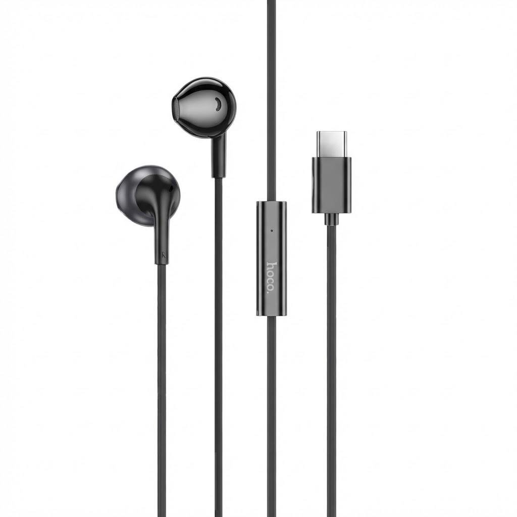 Наушники вкладыши Hoco M115 Type-C с микрофоном Hi-Fi стерео звук 1,2 м Черный (32157425)