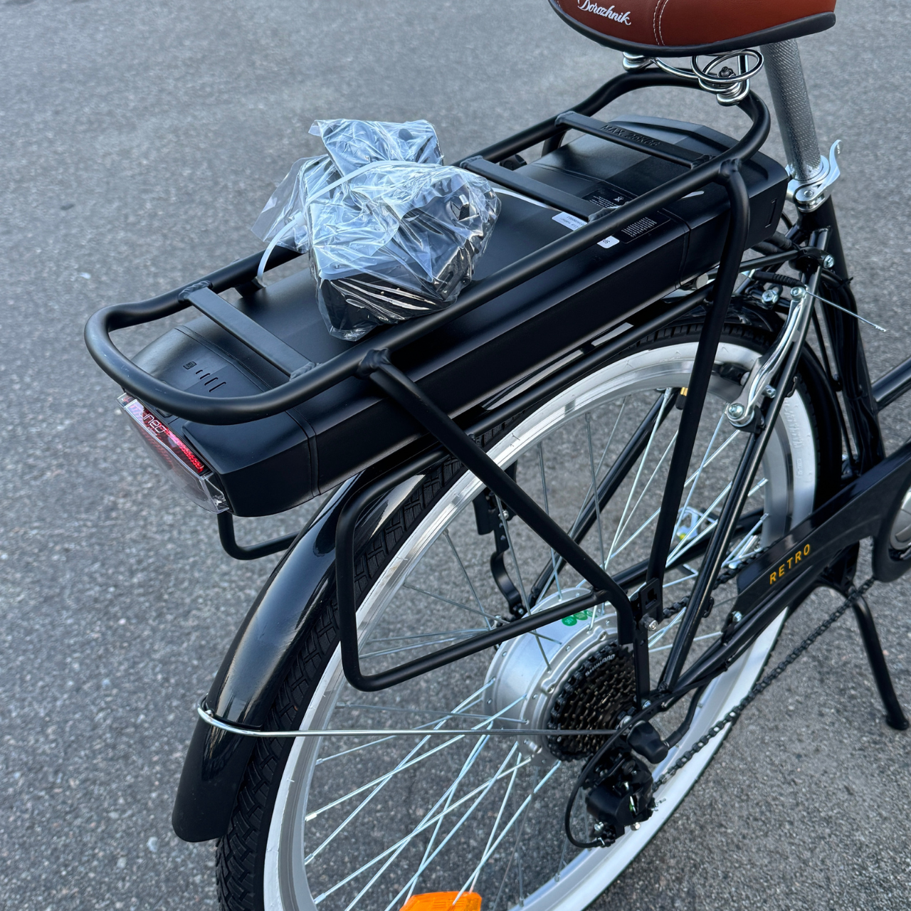 Акумулятор для велосипеда з багажником літієвий Velotrade 48V 12,5 ah 45 км