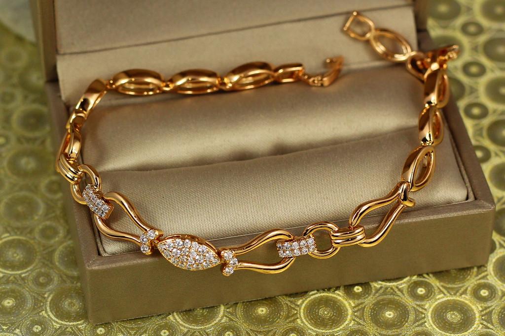 Браслет Xuping Jewelry кузница 17,5 см х 8 мм Золотистый (2149961880)