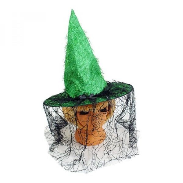 Ковпак Чарівниця з вуаллю Seta (13-360GR-BLK)