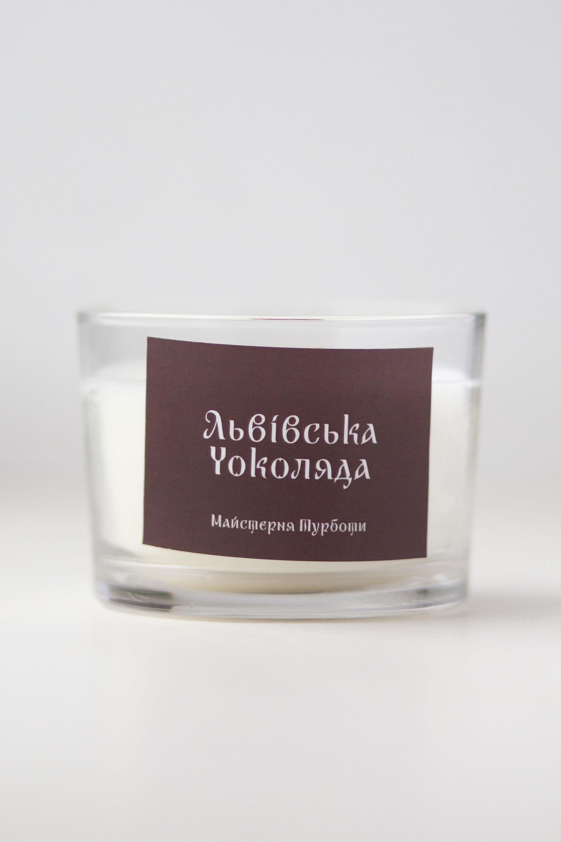 Свеча соевая Turbota candles "Львівська Чоколяда" 135 г 9 см (150mllvivchocolate)