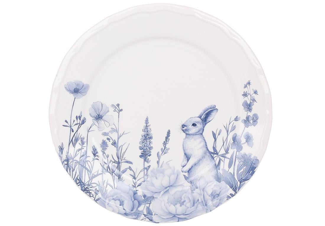 Тарелка Bona Di Blue Bunny фарфоровая 22 см (K189)