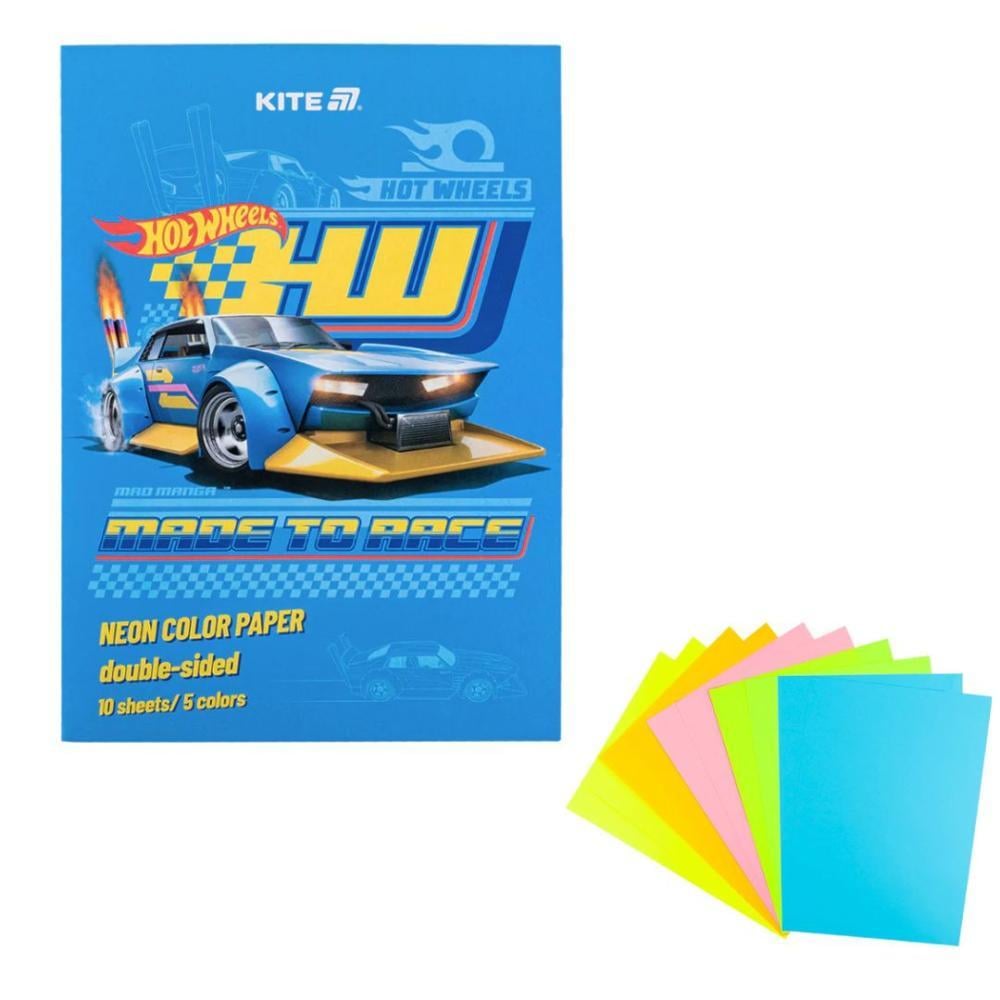 Бумага неононовая KITE HW24-252 A4 HW 10 л 5 цветов Разноцветный (4063276251466)