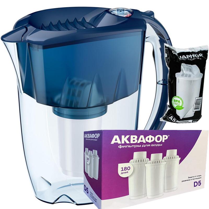 Фильтр-кувшин Аквафор Престиж А5 три модуля D5 Синий (2333602241)