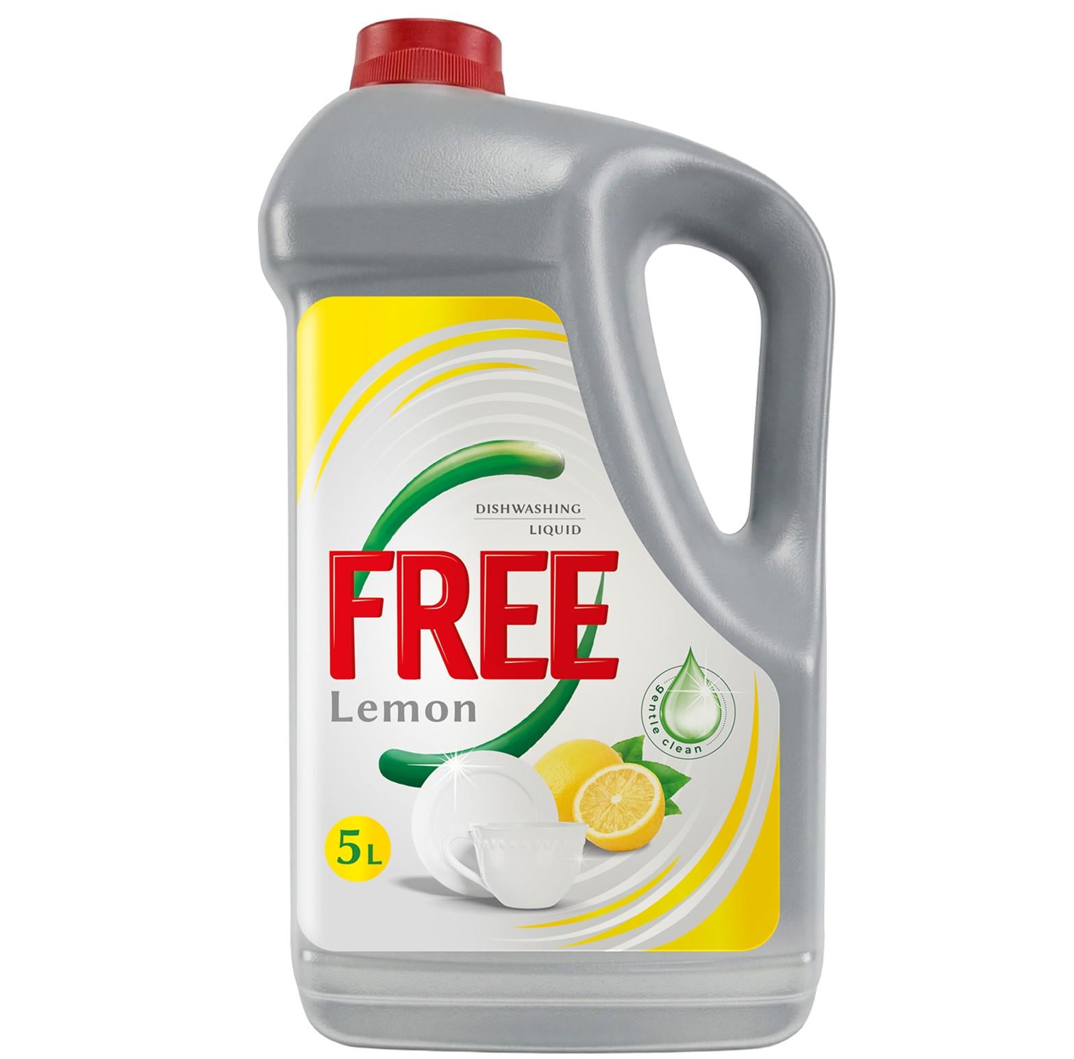 Гель для миття посуду FREE Лимон 5 л (hx-47216)