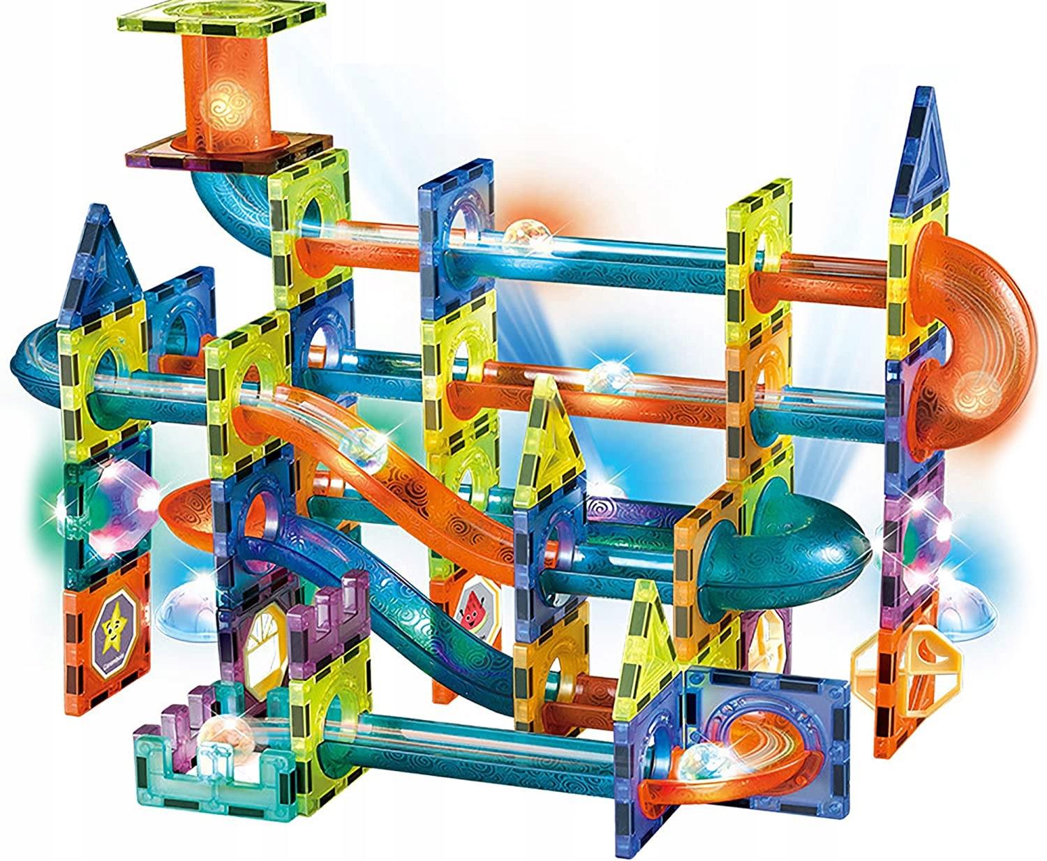 Магнітні блоки М'яч трек 110 елементів з підсвічуванням для дітей B41C3