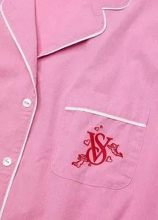 Піжама бавовняна сорочка/штани Victoria's Secret Heritage Cotton Long Pajama Set XS Рожевий (26811392D) - фото 4 Піжама бавовняна сорочка/штани Victoria's Secret Heritage Cotton Long Pajama Set XS Рожевий (26811392D) - фото 4
