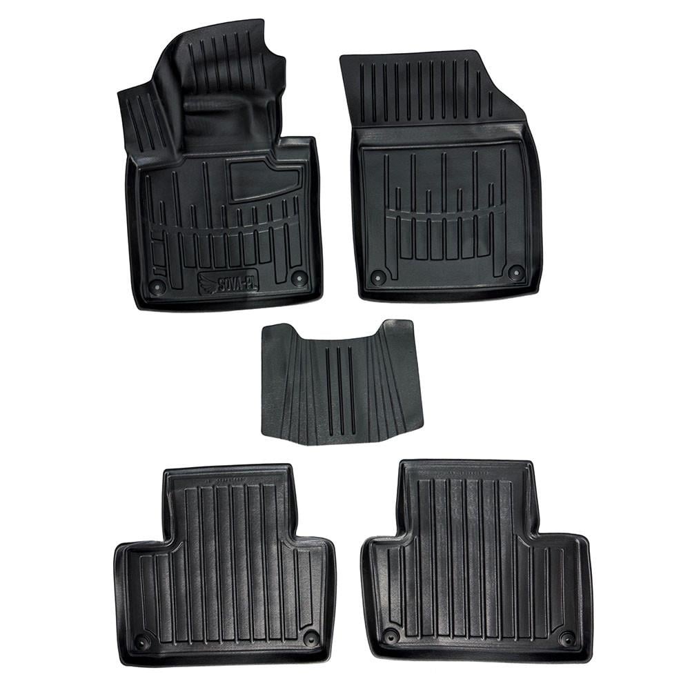 Коврики в салон SOVA-PL для Volvo XC90 с 2014 резиновые 5 шт. Черный (28800673)