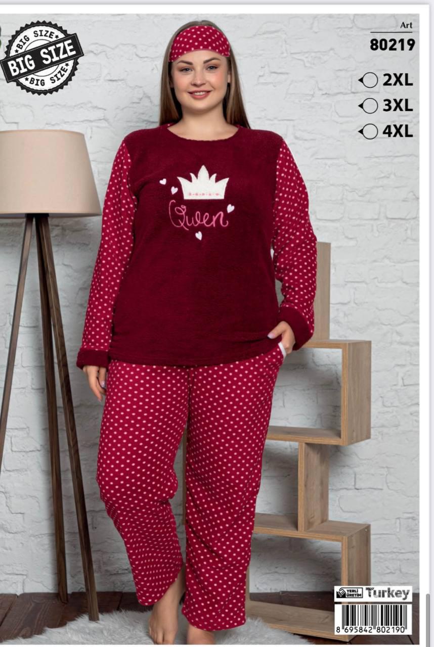 Пижама Queen 4XL Красный (58-67-П-Q-4XL) - фото 2