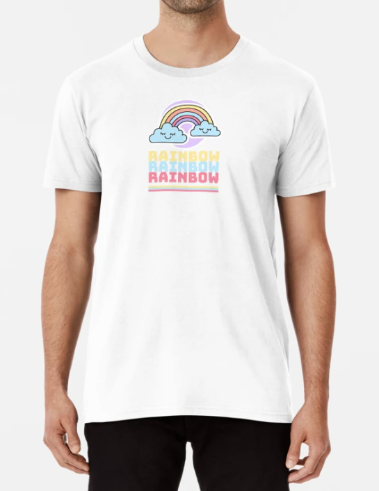 Футболка чоловіча Stedman з принтом Rainbow Радуга XXXL Білий (ПН224-12)