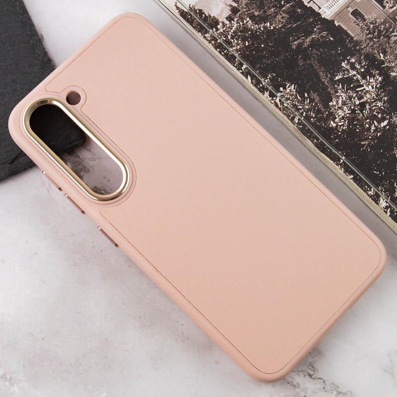 Противоударный кожаный чехол Bonbon Leather Metal Style для Samsung Galaxy S22+ Розовый - фото 4