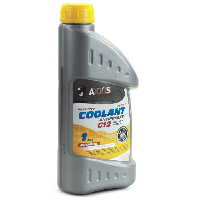 Антифриз Axxis G12 Сoolant канистра 1 кг Yellow (48021029827)