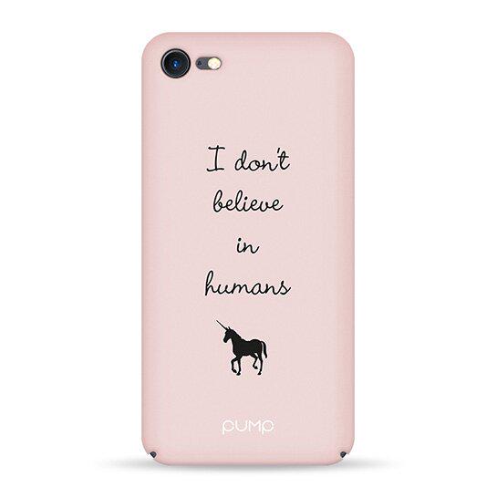 Чохол Pump Tender Touch Case для iPhone SE2/8/7 Don’t Believe In Humans З малюнком Рожевий