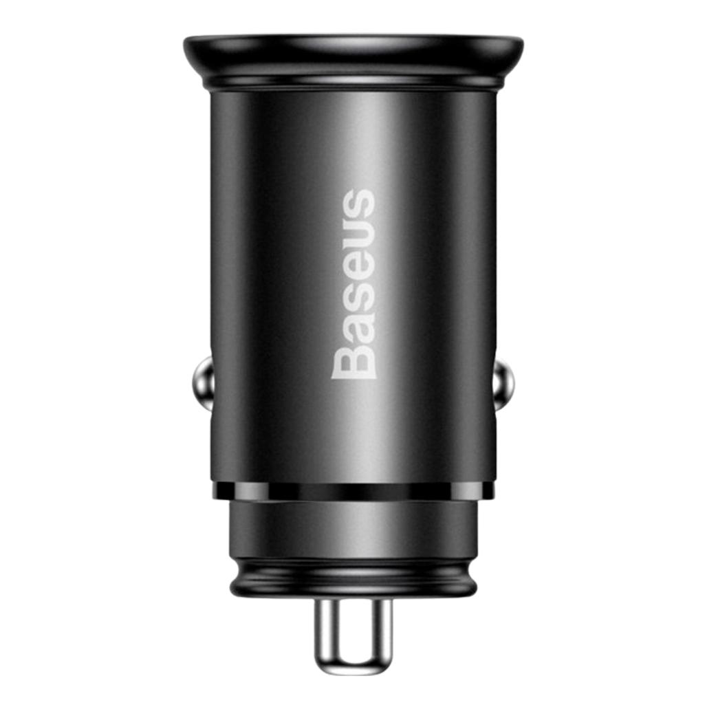 Автомобильное зарядное устройство Baseus Circular Metal PPS 30W Support VOOC USB Black (CCYS-C01)