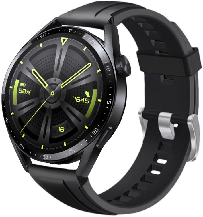 Ремешок Coholl для Huawei Watch GT3 46 мм Black (26150-2B)
