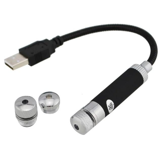 Указка лазерная UKC SN-R12USB 3 насадки Красный свет (014956) - фото 1