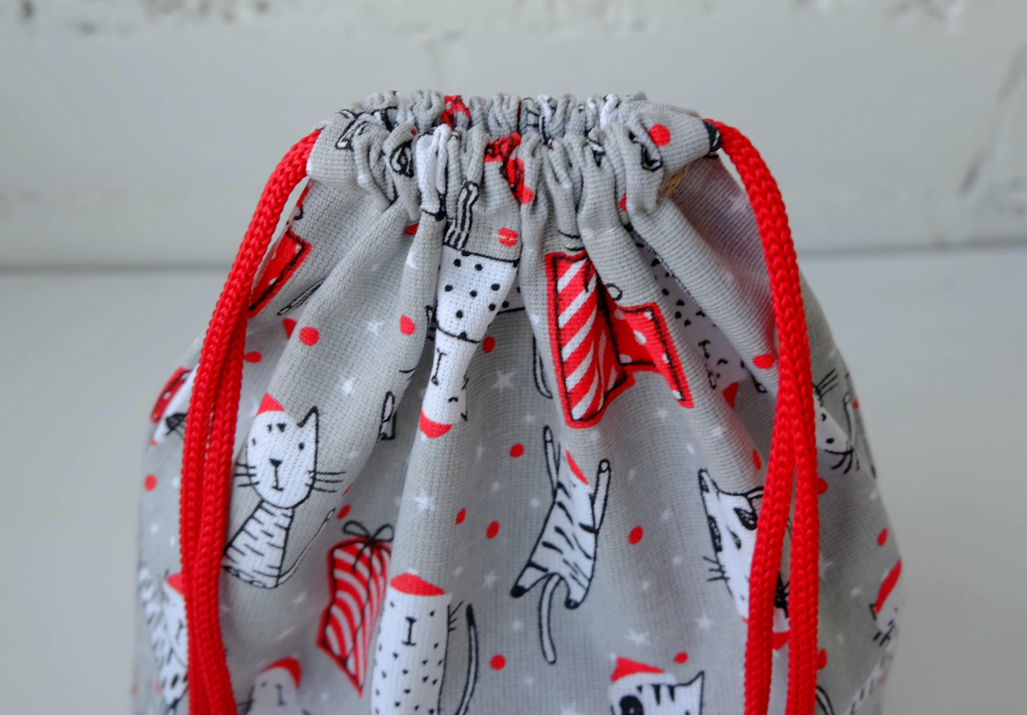 Подарунковий мішок подарунковий Новорічні коти (29682749) - фото 3