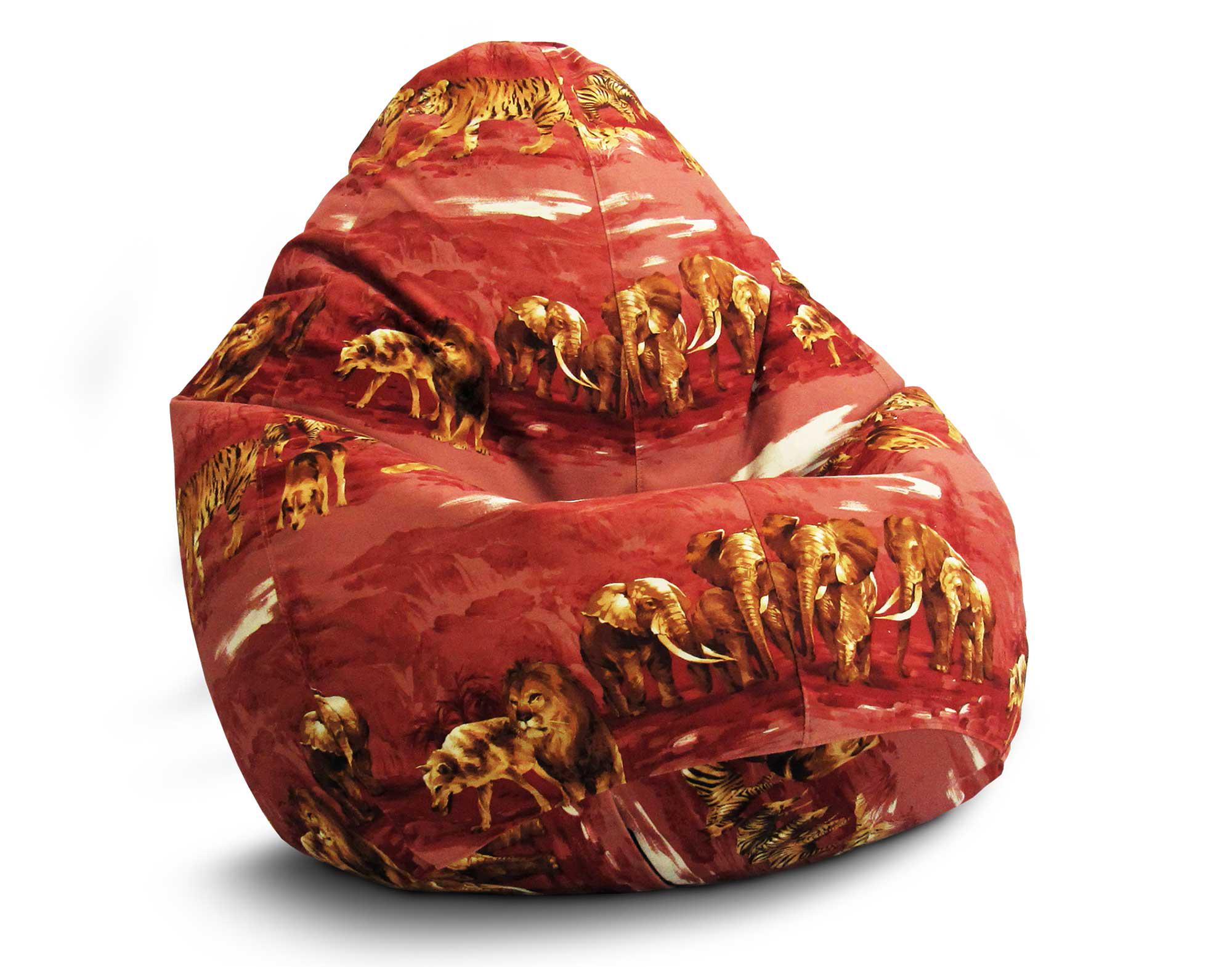 Крісло мішок iPuff Сафарі 2 Флок XL 80x110 см Крісло мішок iPuff Сафарі 2 Флок XL 80x110 см