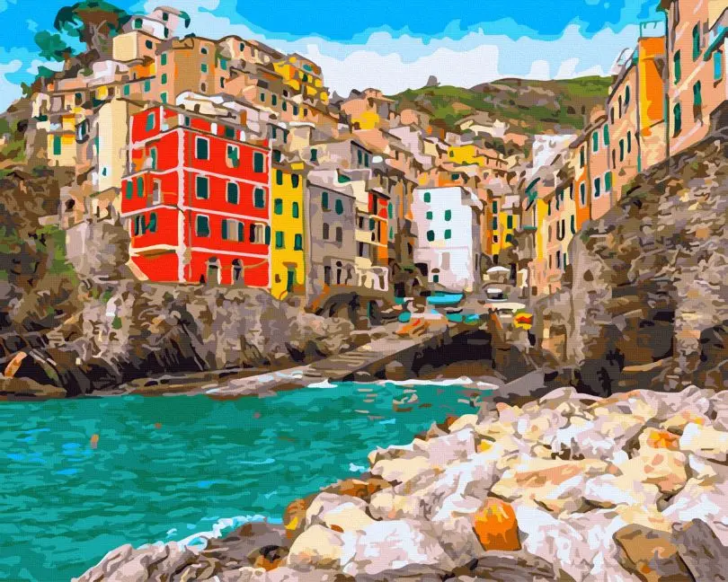 Картина по номерам Brushme Город на скале 40x50 см (BRM45156)