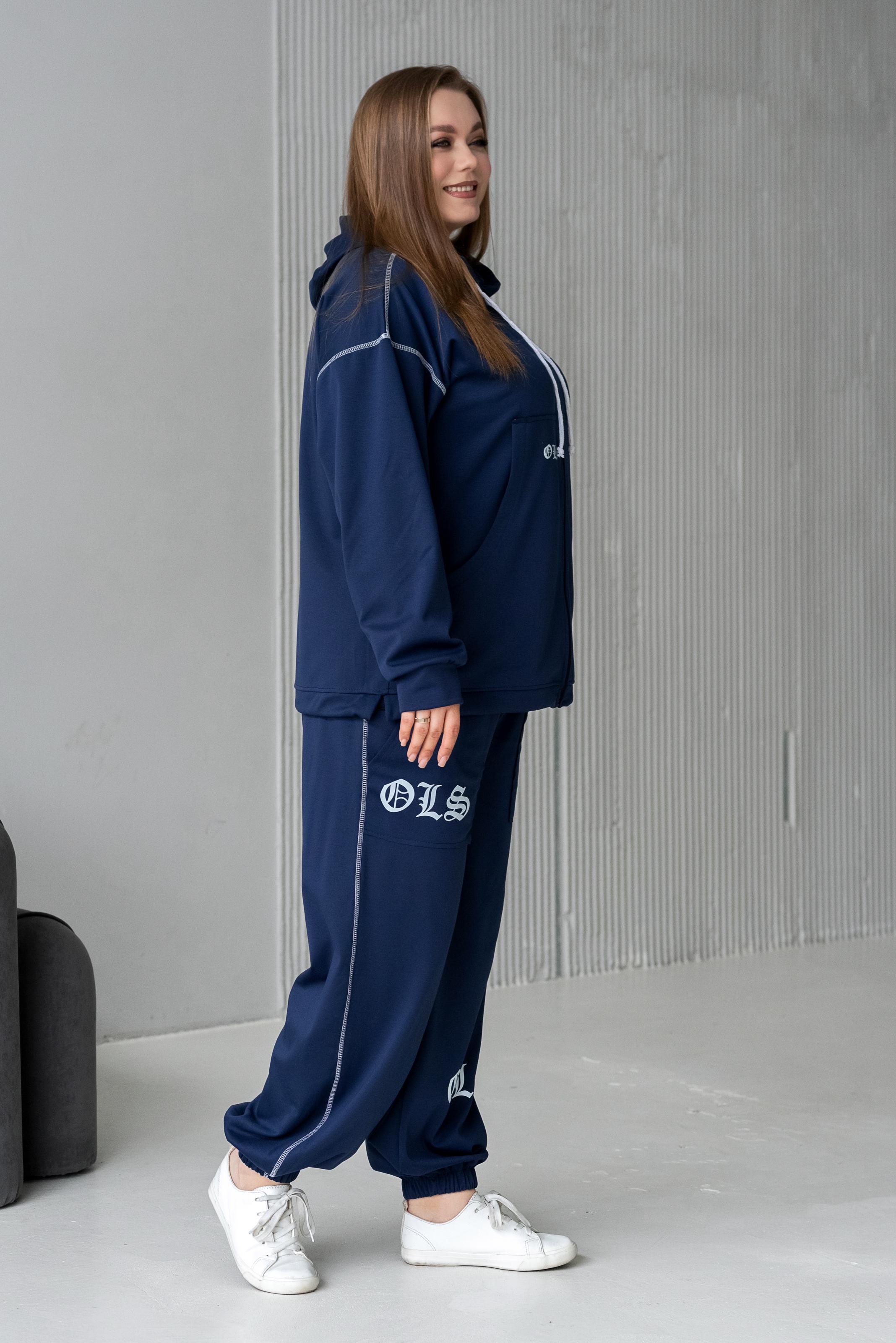 Спортивный костюм женский Милена р. 58 Синий (2288072901) - фото 2 Спортивный костюм женский Милена р. 58 Синий (2288072901) - фото 2