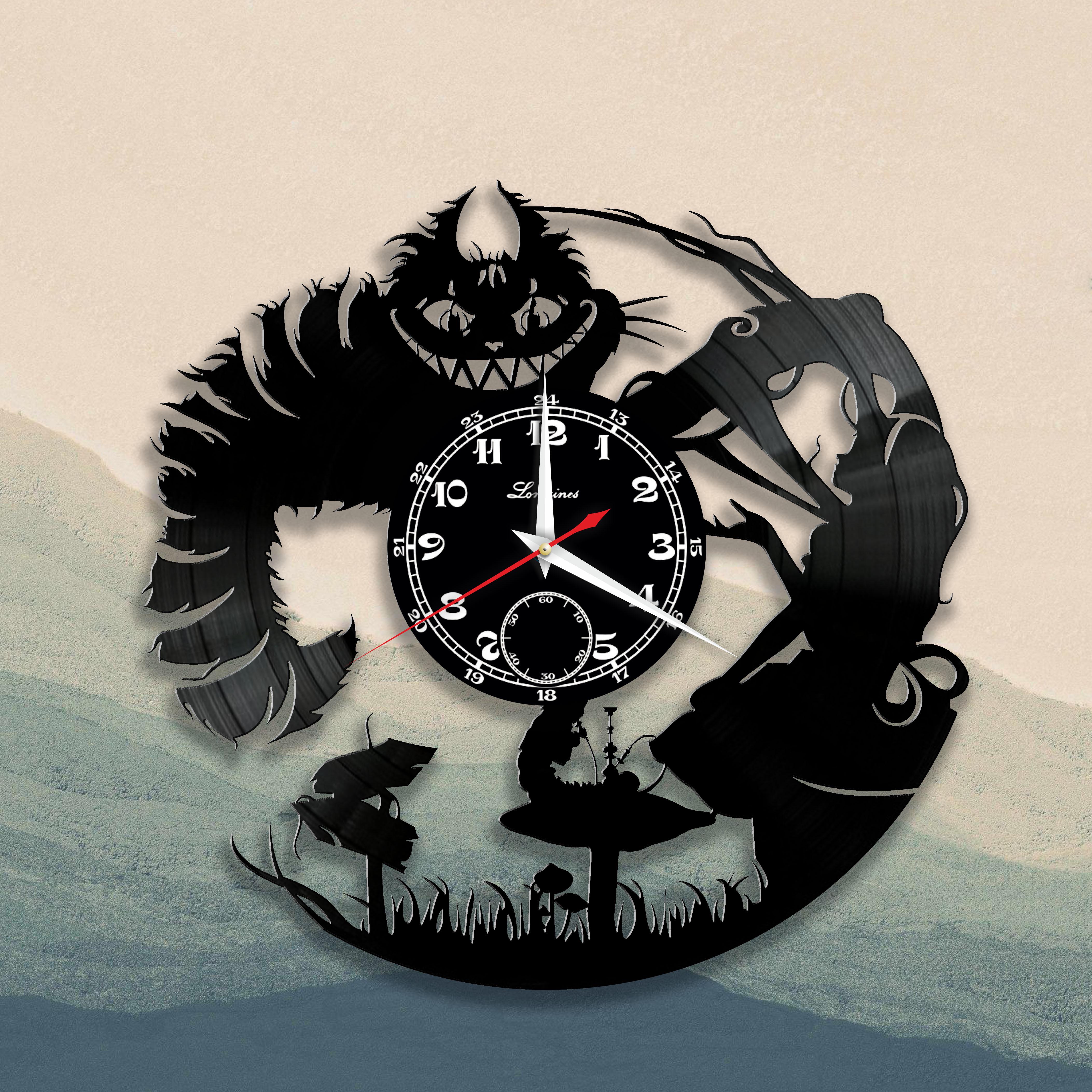 Часы настенные Алиса в стране чудес 3319 из виниловой пластинки