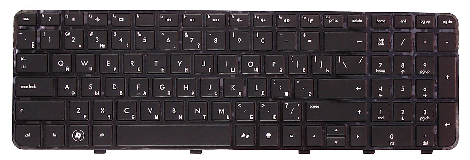 Клавіатура для ноутбука HP Pavilion DV6-6000/DV6-6100/DV6-6200/DV6-6B00/DV6-6C00 Black Frame Black Клавіатура для ноутбука HP Pavilion DV6-6000/DV6-6100/DV6-6200/DV6-6B00/DV6-6C00 Black Frame Black
