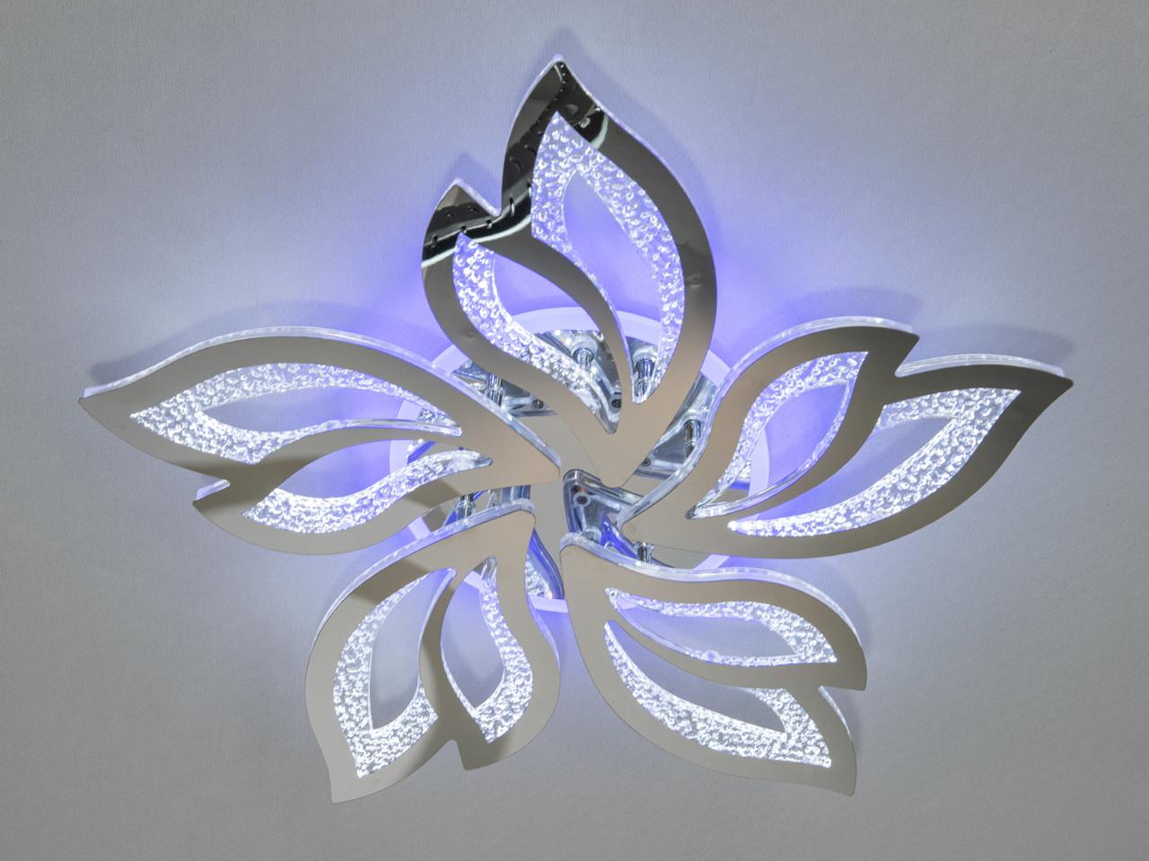 Люстра LED в спальню з димером 2455-5HR-LS 80W Хром (2488098000)