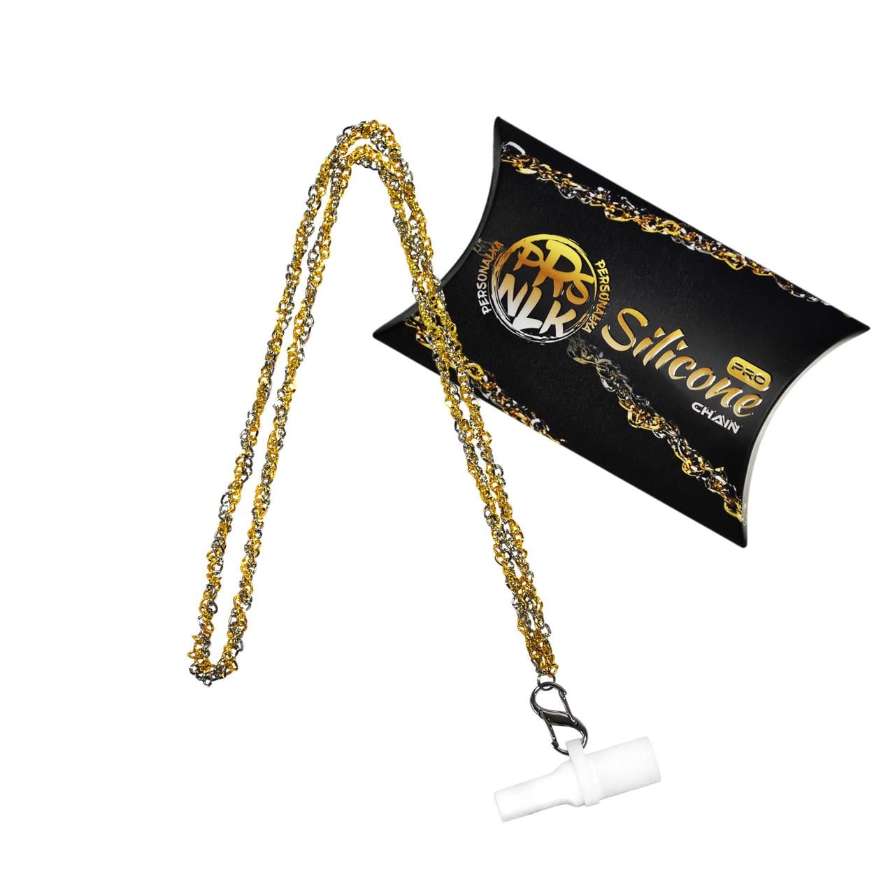 Мундштук персональный для кальяна Personalka Silicone Pro Chain Gold Silver (SP009)
