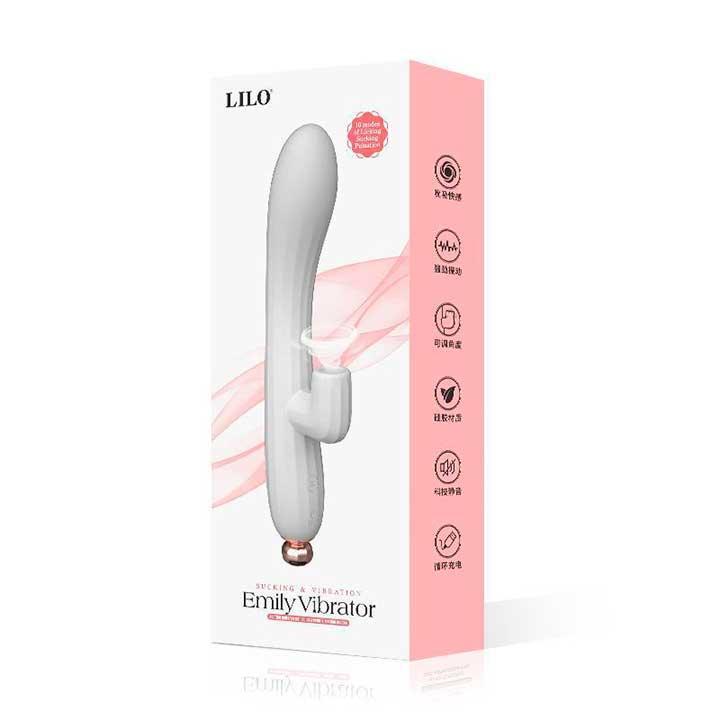Вибратор-кролик вакуумный LILO Emily USB Белый (Т0000591-2)
