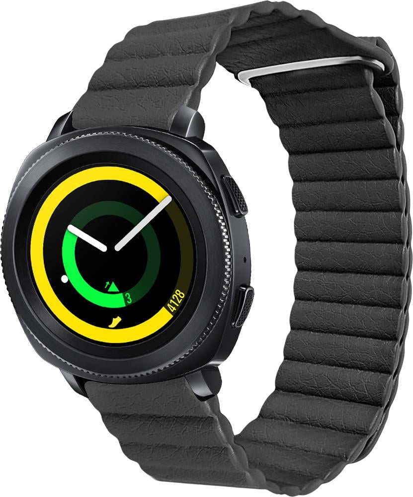 Ремешок кожаный Genis для Samsung Gear Sport Black (26498-2B)