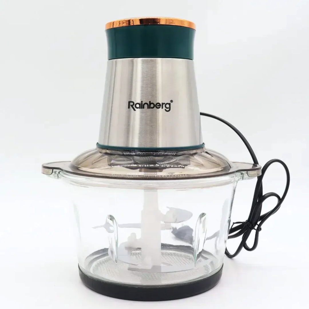 Измельчитель кухонный Rainberg Chopper 1300 Вт с металлической чашей Зеленый